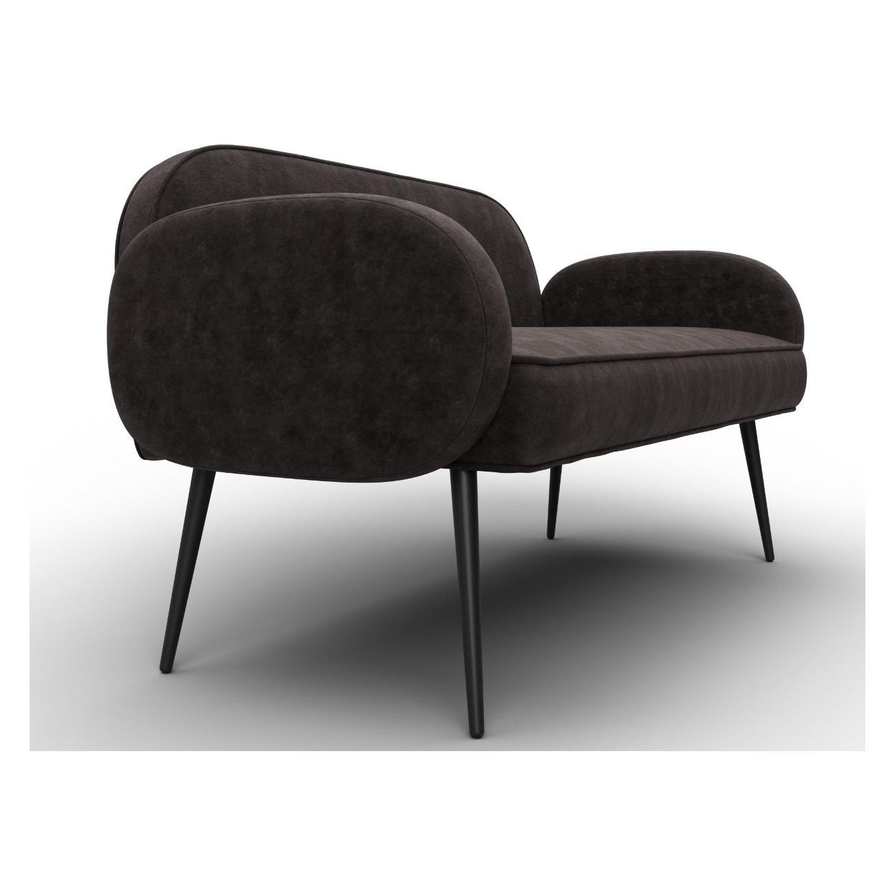 Диван Лига Диванов Лига-086 (полностью велюр BRUT 17 коричневый) 131098