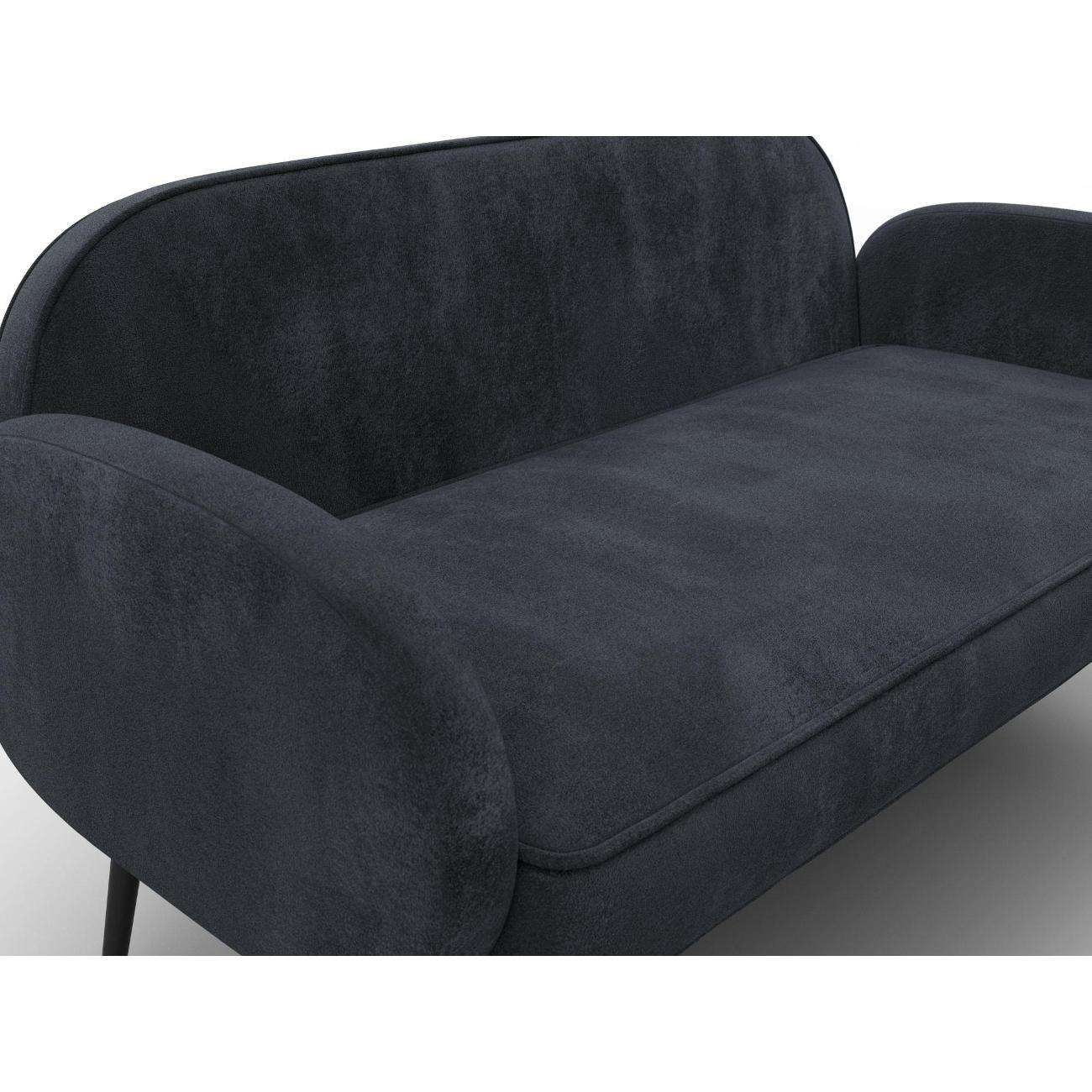 Диван Лига Диванов Лига-086 (полностью велюр TOWER 11 темно-серый) 131093