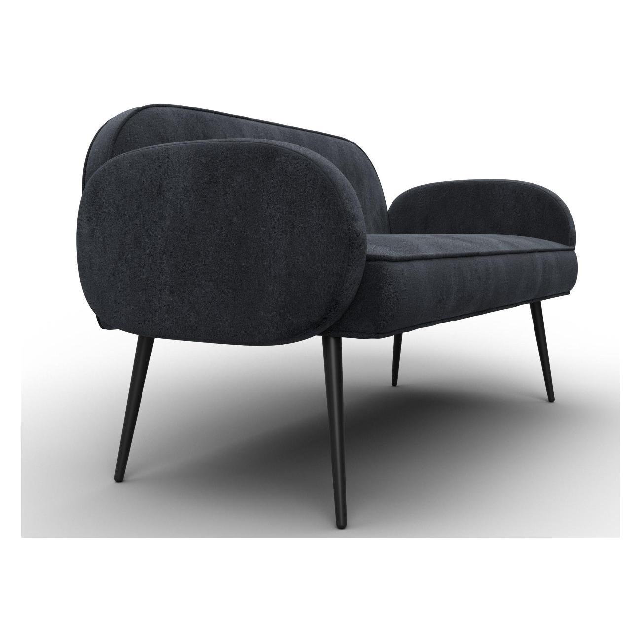 Диван Лига Диванов Лига-086 (полностью велюр TOWER 11 темно-серый) 131093