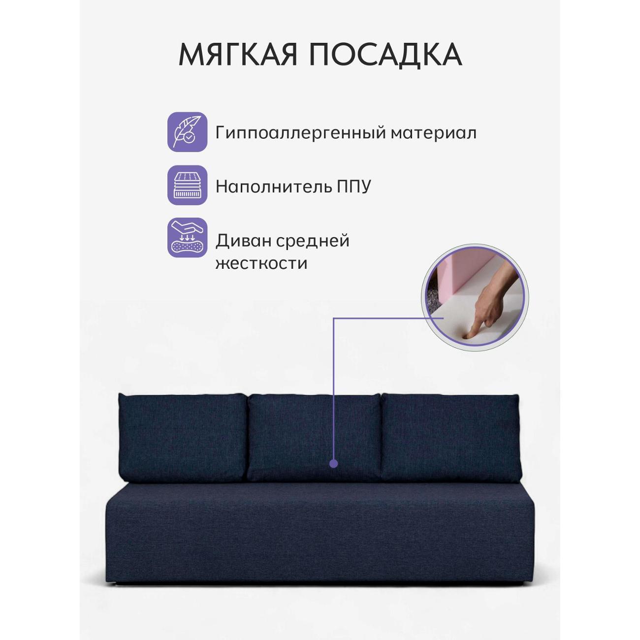 Диван Divan24 Крит синий (Модерно 05)