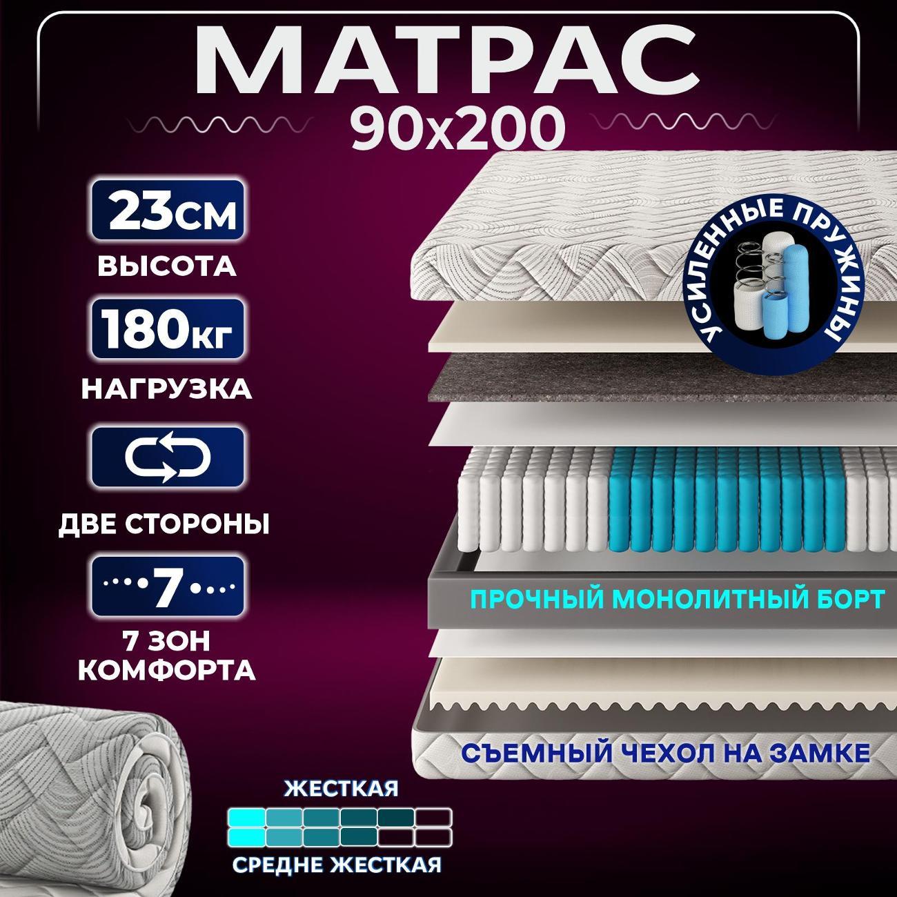 Матрас Ami Карбон 90х200 (скрутка)