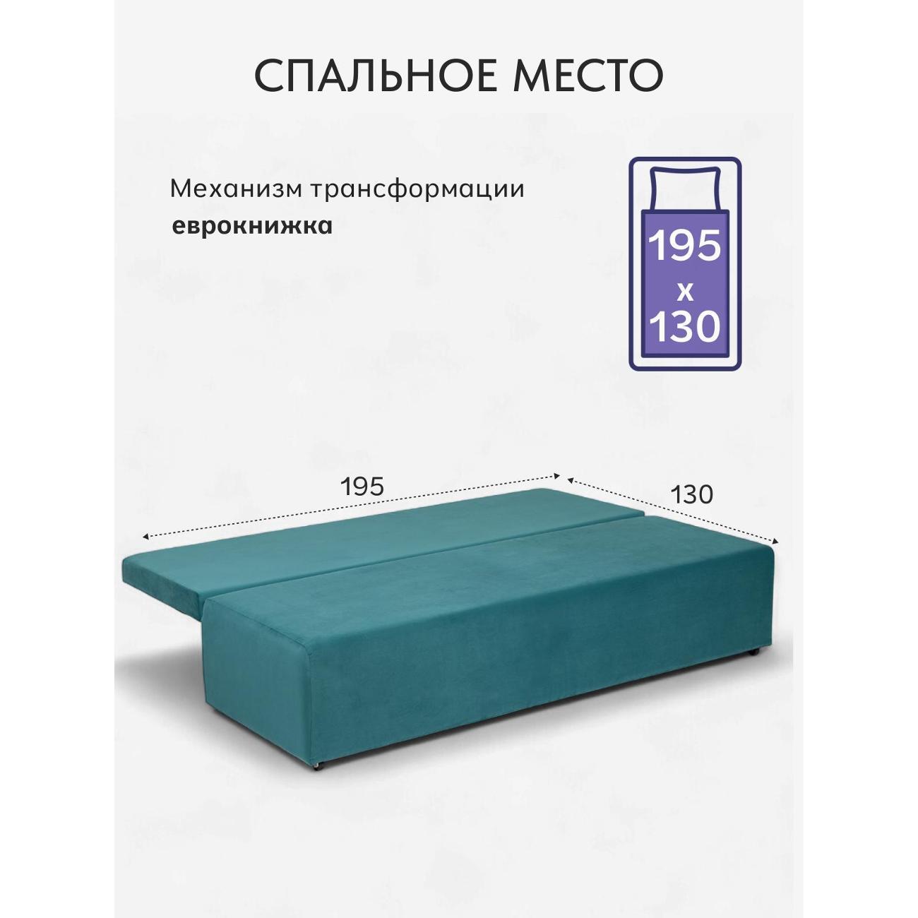 Диван Divan24 Турин лайт зеленый (VelutaLux.20)