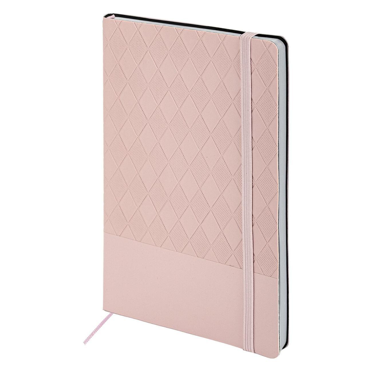 Блокнот для записей Brauberg А5 138x213мм, Tissage, под кожу, 80л, резинка, клетка, черный, 116601 фото