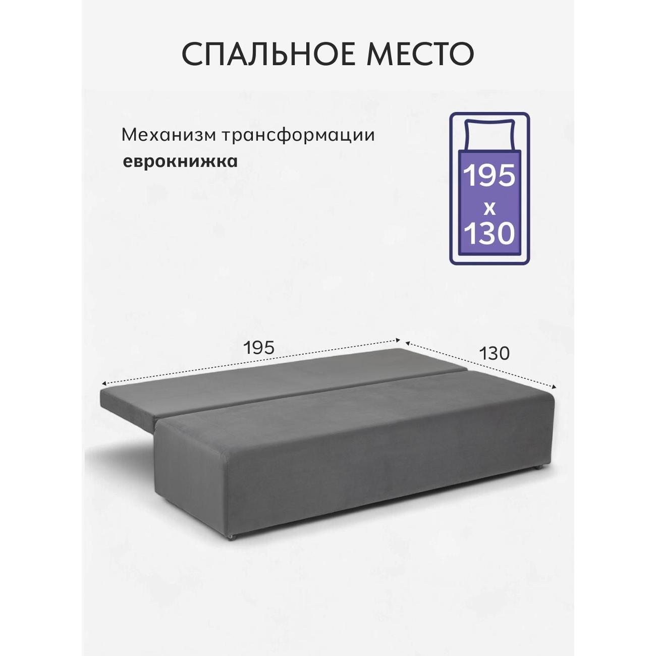 Диван Divan24 Турин лайт серый (VelutaLux.32)