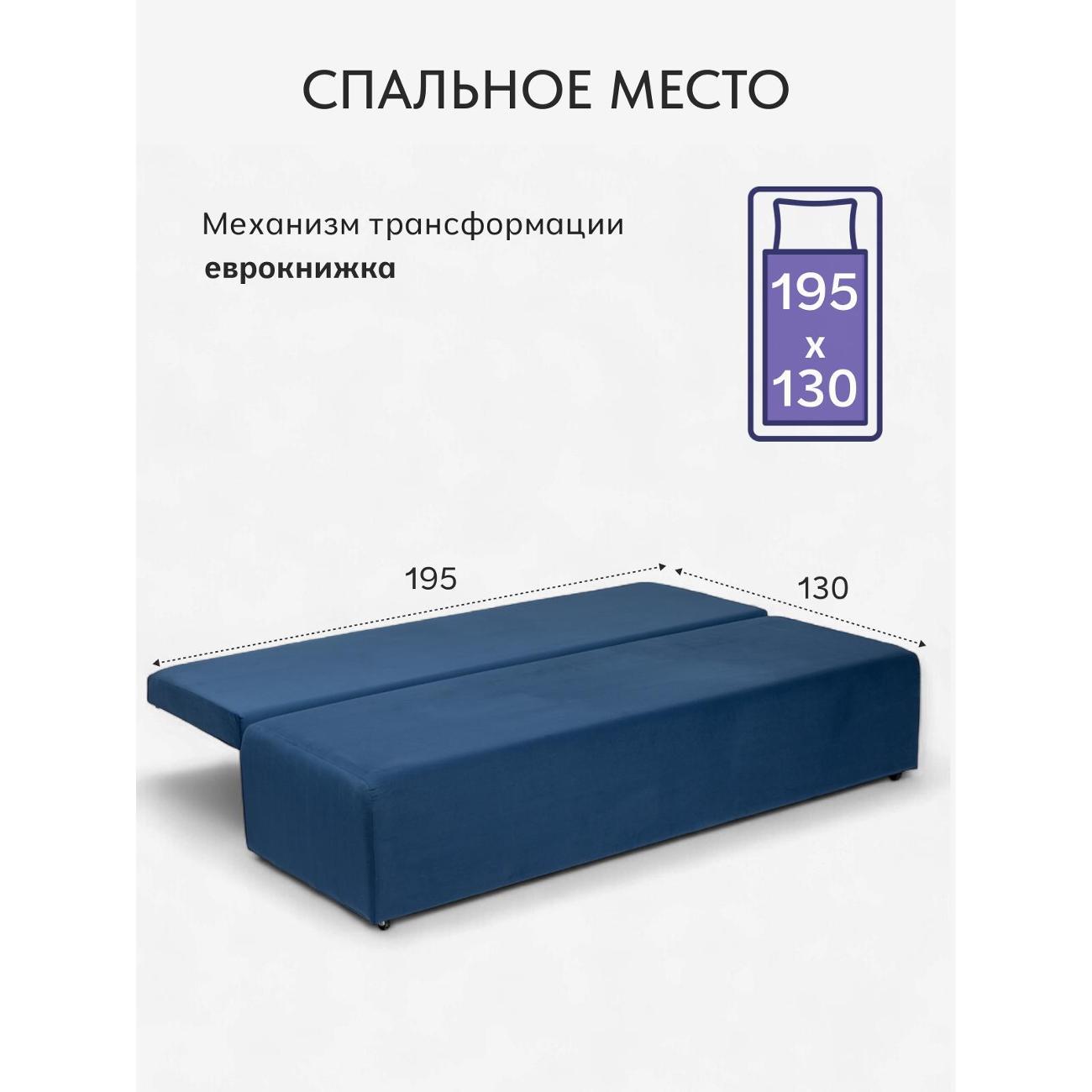 Диван Divan24 Турин лайт синий (VelutaLux.26)