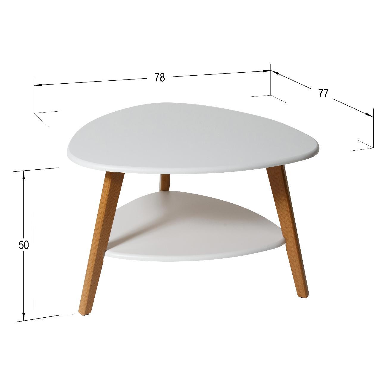 Стол журнальный Калифорния Бруклин белый