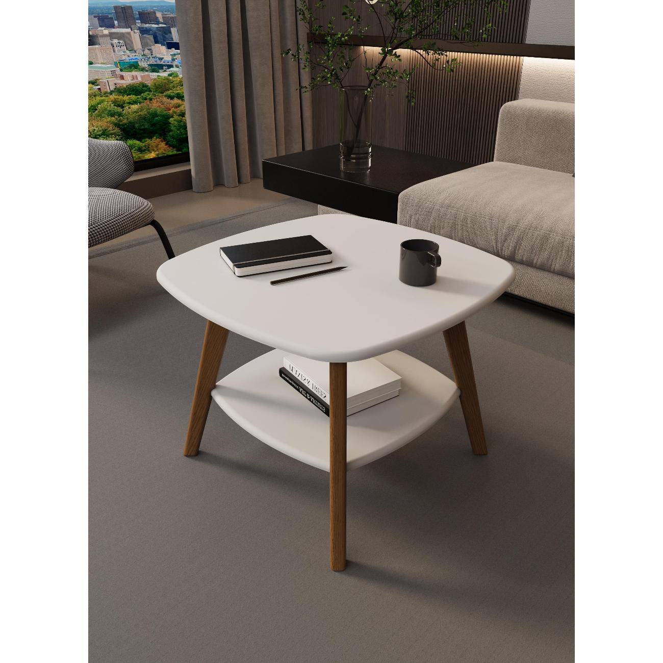 Стол журнальный Калифорния Хадсон белый