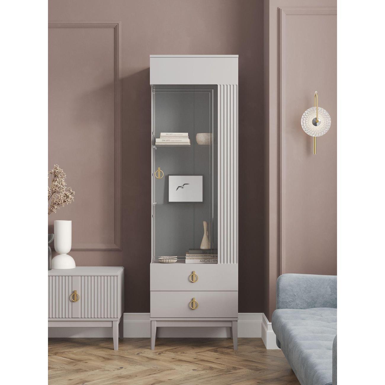 Шкаф Правила мебели Санторини 56676-56675 серый (194534)