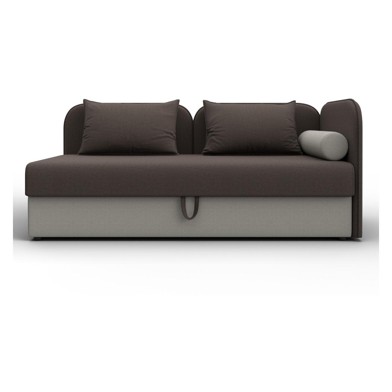 Диван Лига Диванов Лига-094 НПБ (основа рогожка Амур 05 коричневый/компаньон рогожка Амур 02 бежевый) 132529