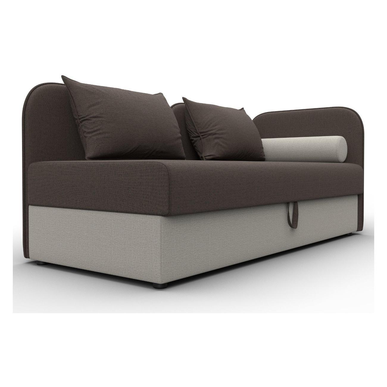 Диван Лига Диванов Лига-094 НПБ (основа рогожка Амур 05 коричневый/компаньон рогожка Амур 02 бежевый) 132529