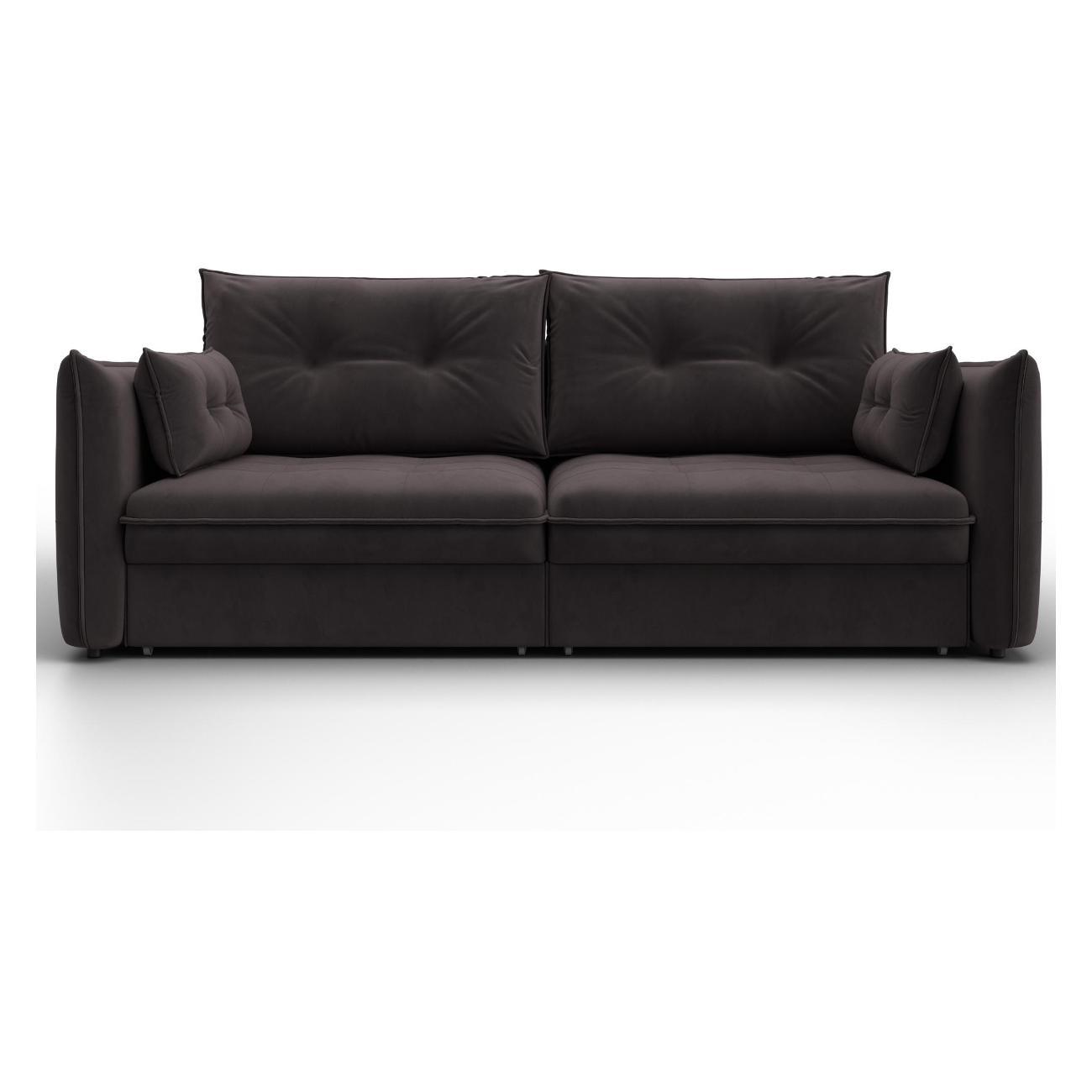 Диван Лига Диванов Лига-100 НПБ (полностью велюр SEVEN 727 коричневый) 133651