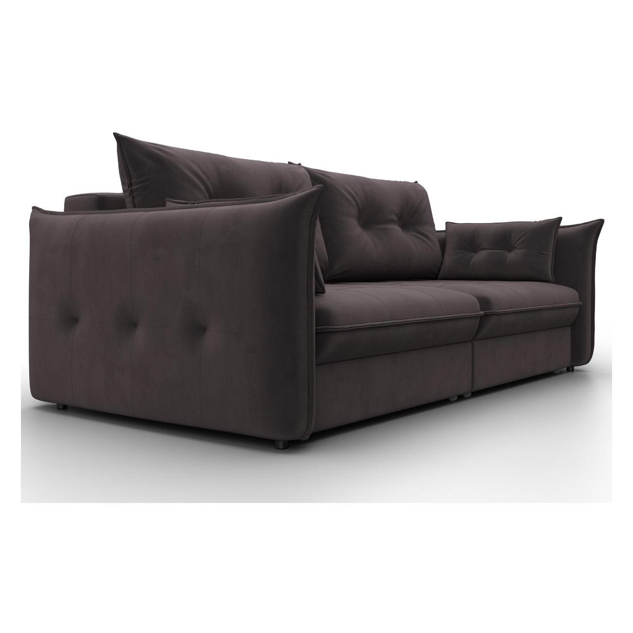 Диван Лига Диванов Лига-100 НПБ (полностью велюр SEVEN 727 коричневый) 133651