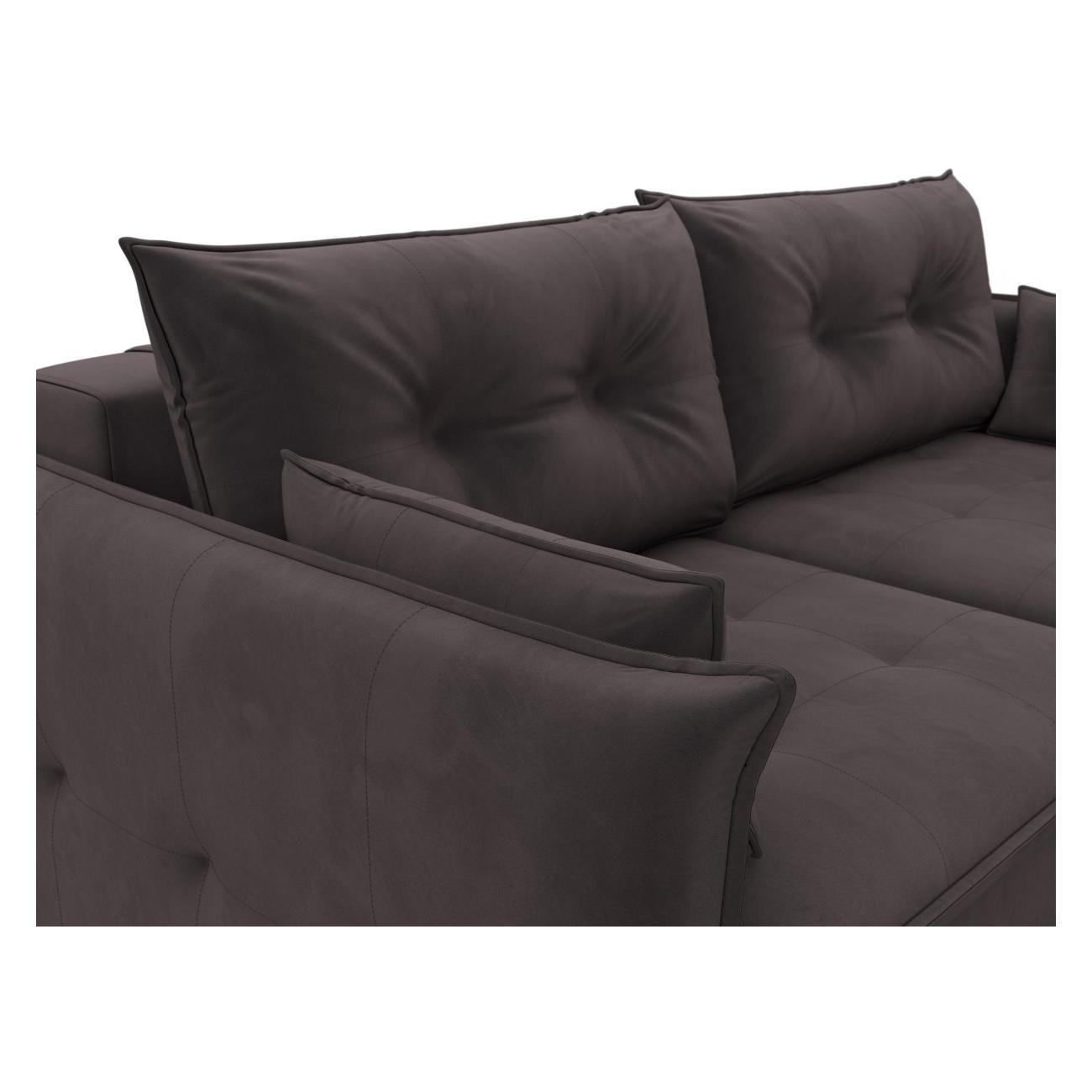 Диван Лига Диванов Лига-100 НПБ (полностью велюр SEVEN 727 коричневый) 133651