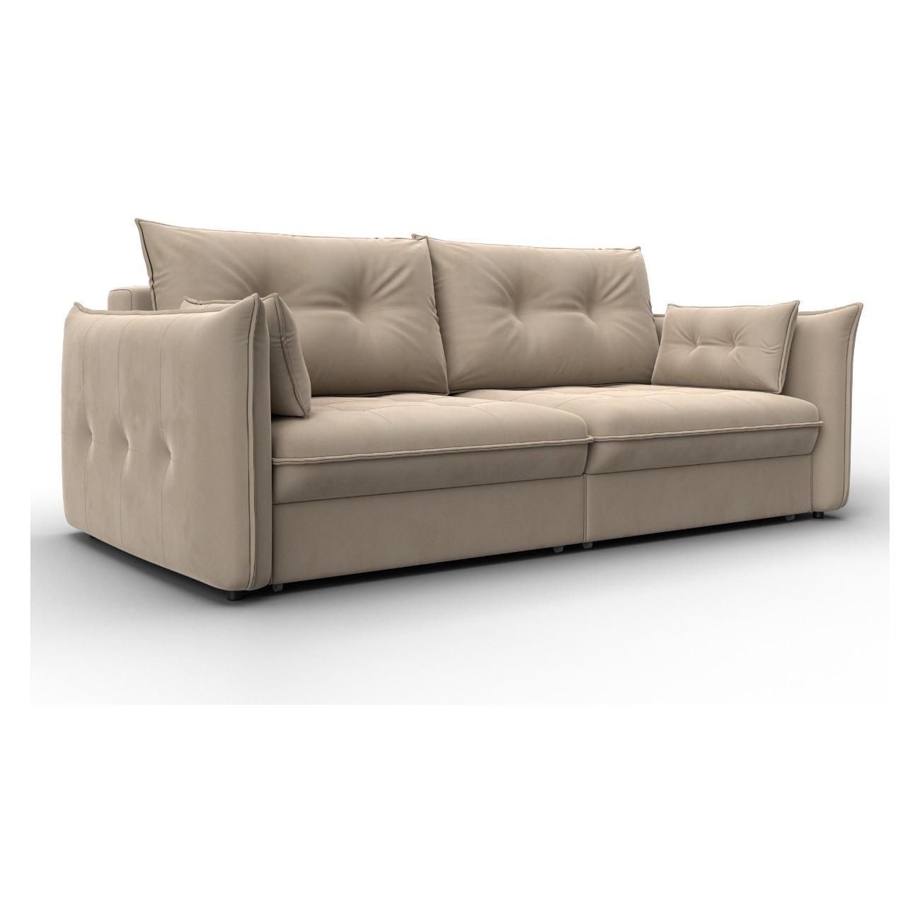 Диван Лига Диванов Лига-100 НПБ (полностью велюр SEVEN 729 бежевый)