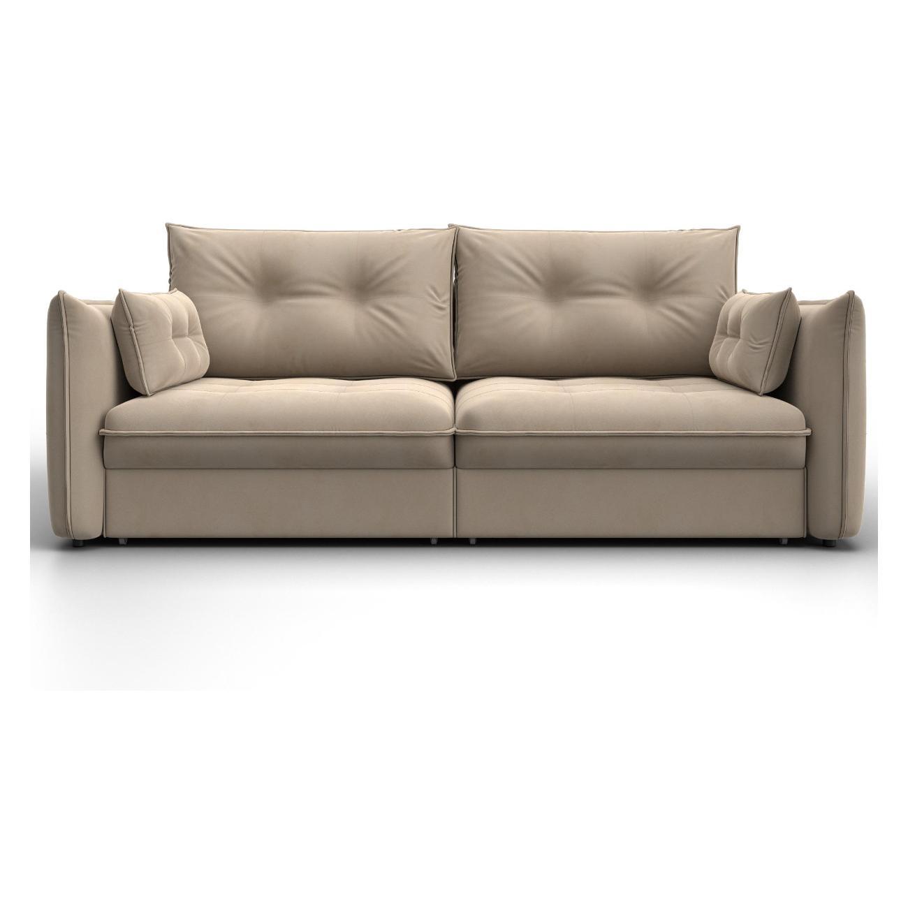 Диван Лига Диванов Лига-100 НПБ (полностью велюр SEVEN 729 бежевый)