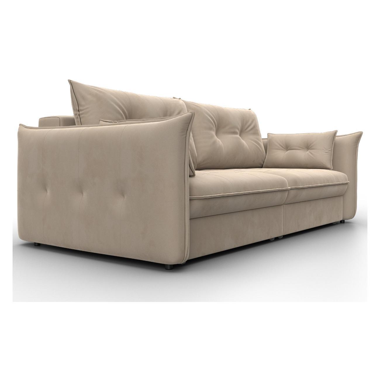 Диван Лига Диванов Лига-100 НПБ (полностью велюр SEVEN 729 бежевый)