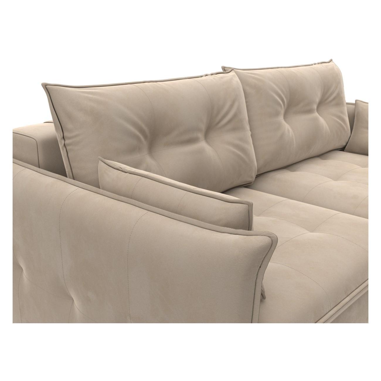 Диван Лига Диванов Лига-100 НПБ (полностью велюр SEVEN 729 бежевый)