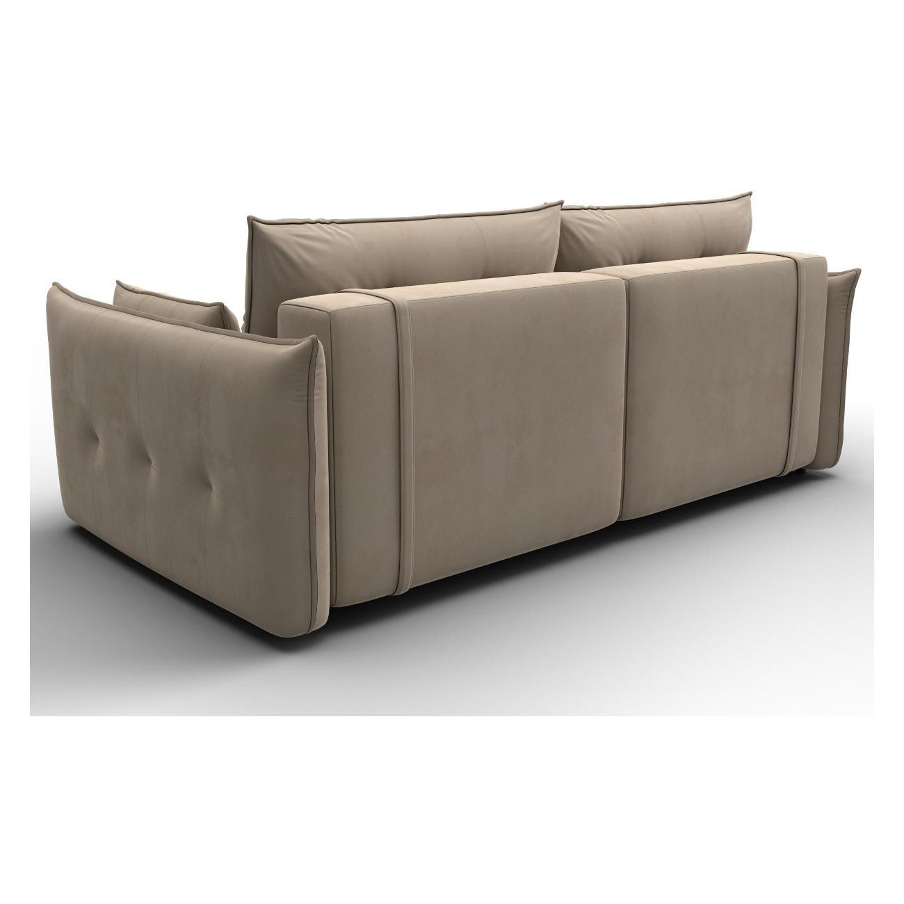 Диван Лига Диванов Лига-100 НПБ (полностью велюр SEVEN 729 бежевый)