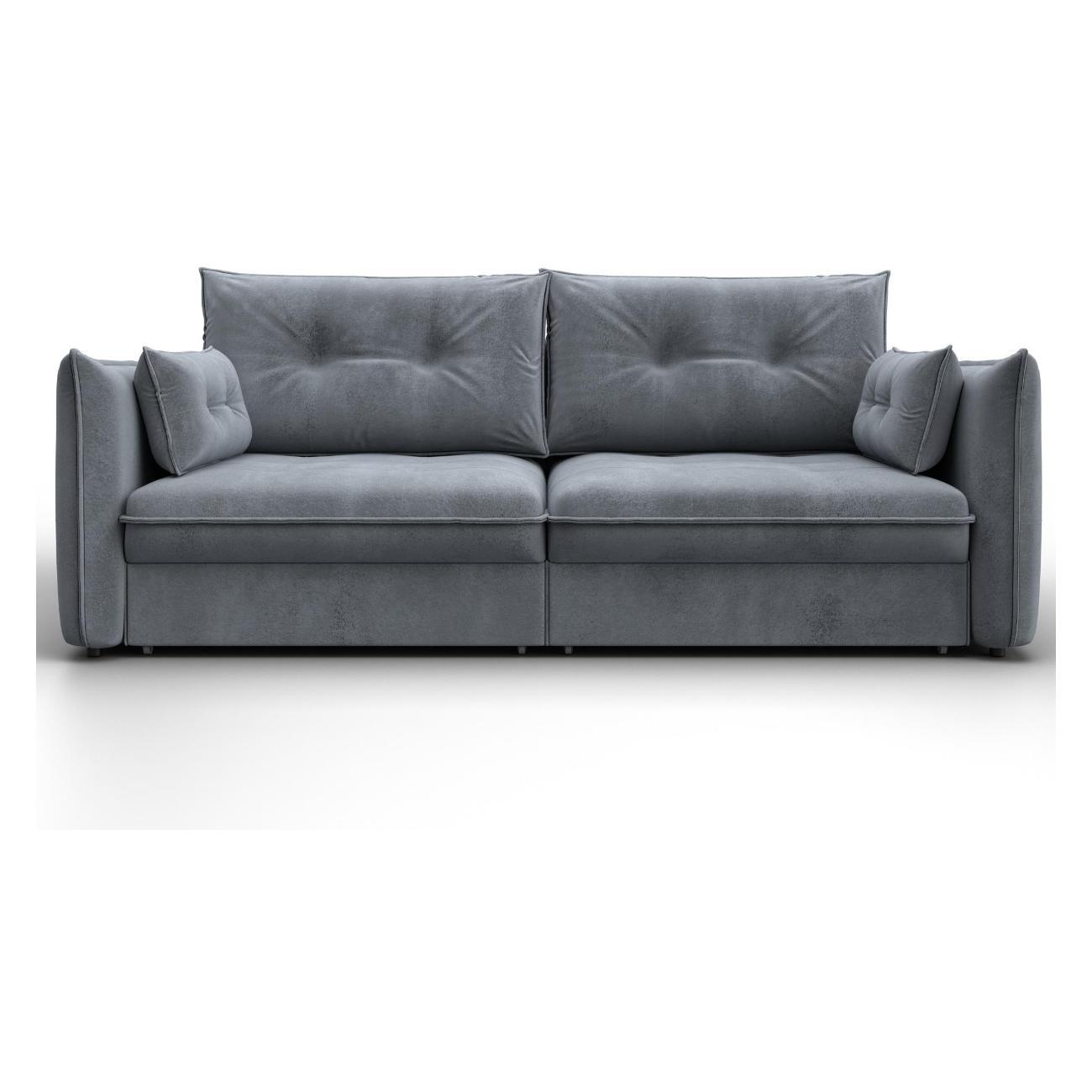 Диван Лига Диванов Лига-100 НПБ(полностью велюр TOWER 10 серый) 133656