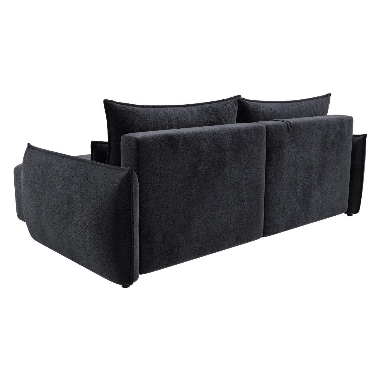 Диван Лига Диванов Лига-051 НПБ угол универсальный (полностью велюр TOWER 11 темно-серый) 128655