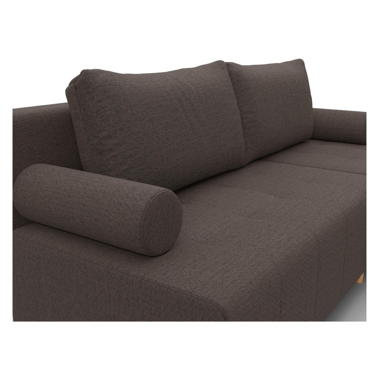 Диван Лига Диванов Лига-102 угол универсальный (полностью рогожка Амур 05 коричневый) 134796