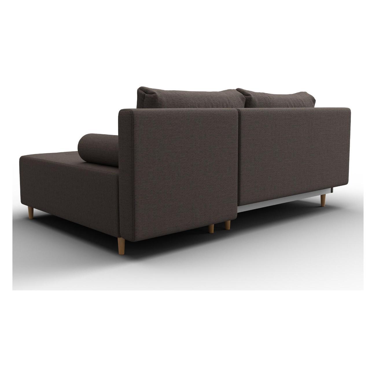 Диван Лига Диванов Лига-102 угол универсальный (полностью рогожка Амур 05 коричневый) 134796