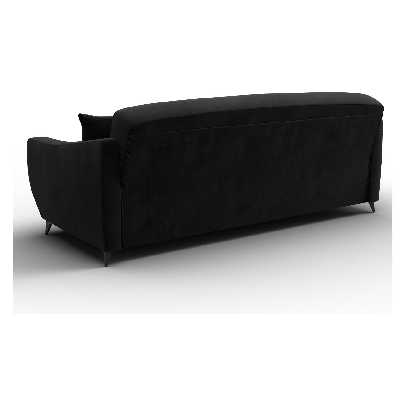 Диван Лига Диванов Лига-095 НПБ (полностью велюр SEVEN 35 черный) 132536