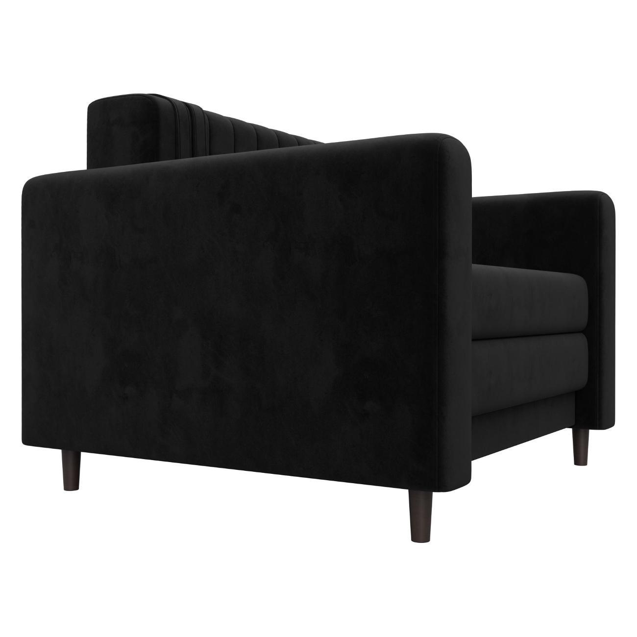 Диван Лига Диванов Лига-070 (полностью велюр SEVEN 35 черный)