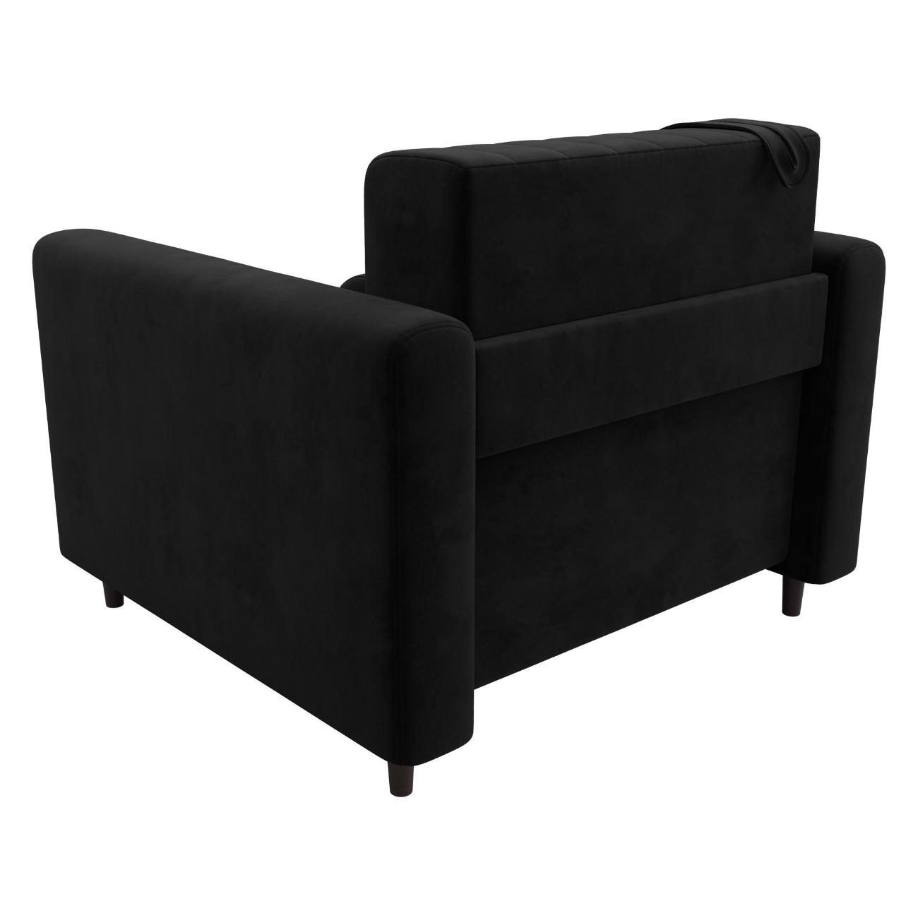 Диван Лига Диванов Лига-070 (полностью велюр SEVEN 35 черный)