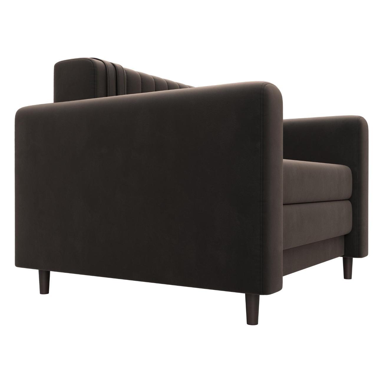 Диван Лига Диванов Лига-070 (полностью велюр SEVEN 727 коричневый)