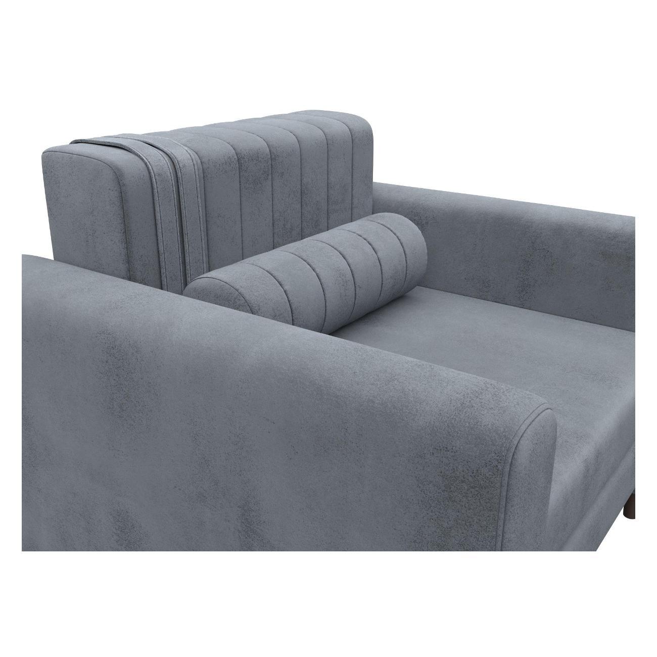 Диван Лига Диванов Лига-070 (полностью велюр TOWER 10 серый)