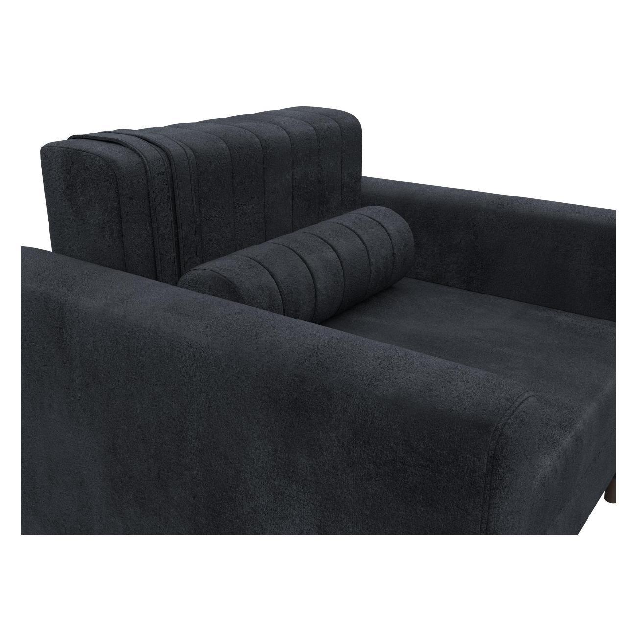 Диван Лига Диванов Лига-070 (полностью велюр TOWER 11 темно-серый)