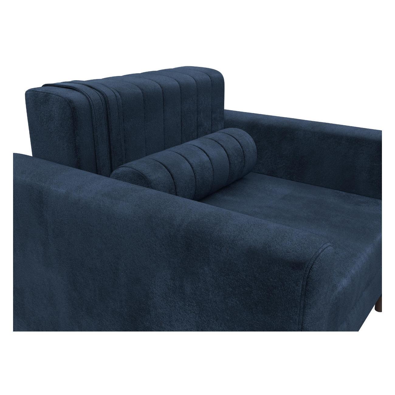 Диван Лига Диванов Лига-070 (полностью велюр TOWER 13 синий)