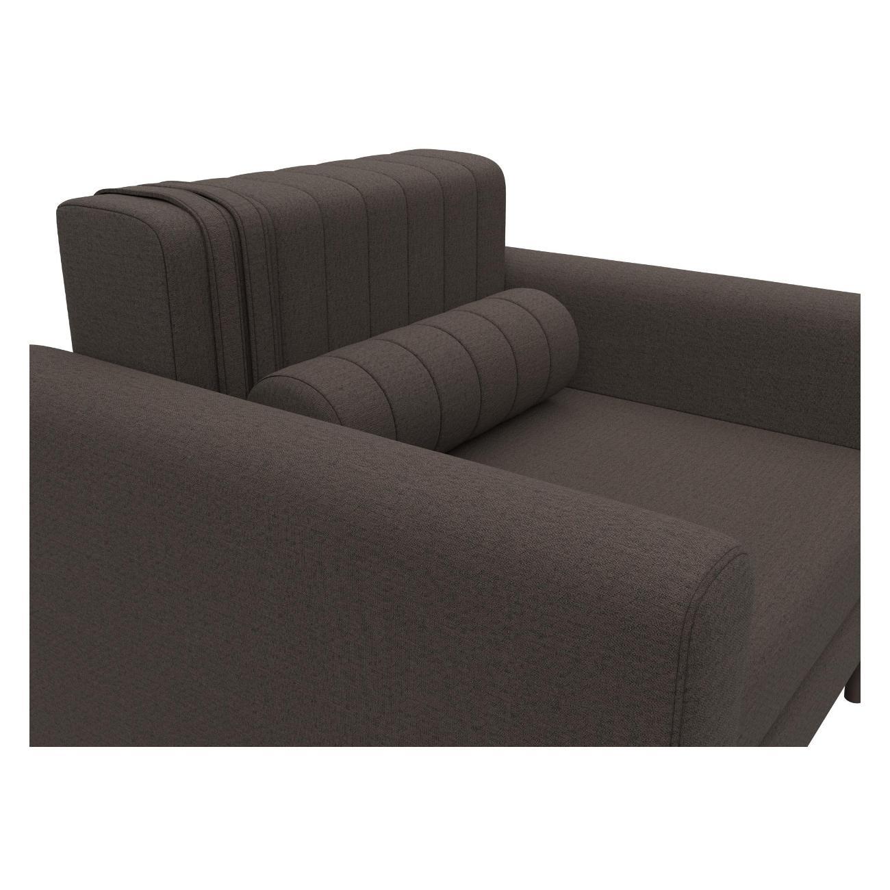 Диван Лига Диванов Лига-070 (полностью рогожка Амур 05 коричневый)