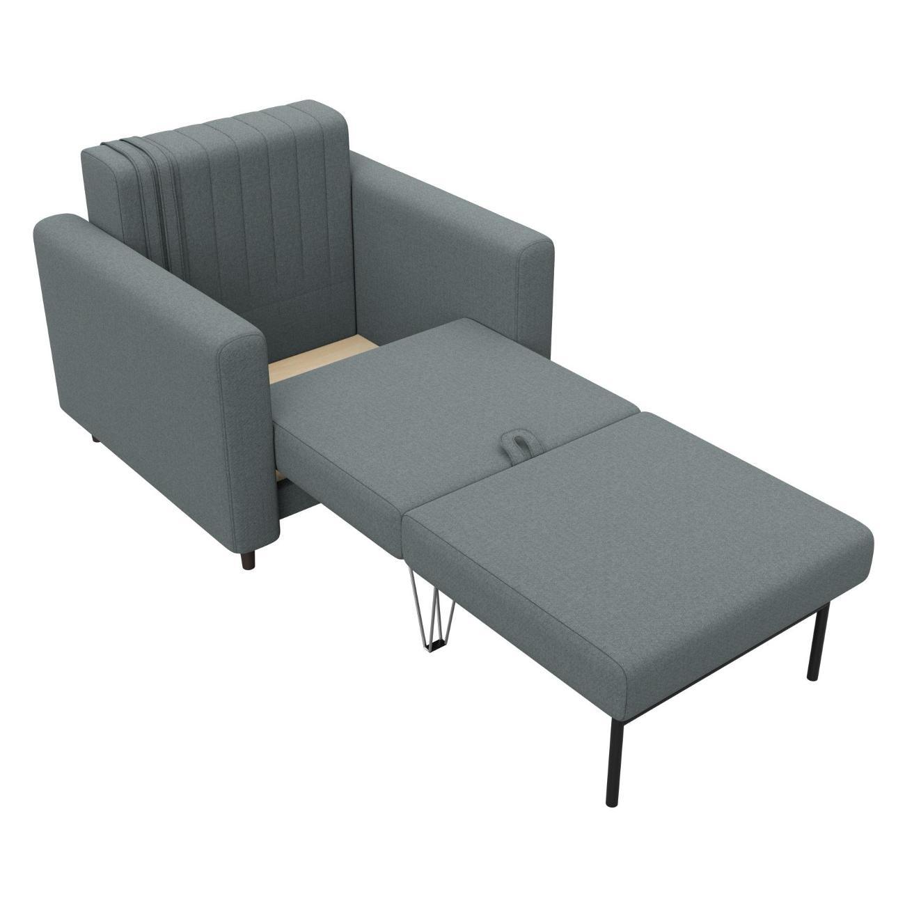 Диван Лига Диванов Лига-070 (полностью рогожка Амур 07 серый)