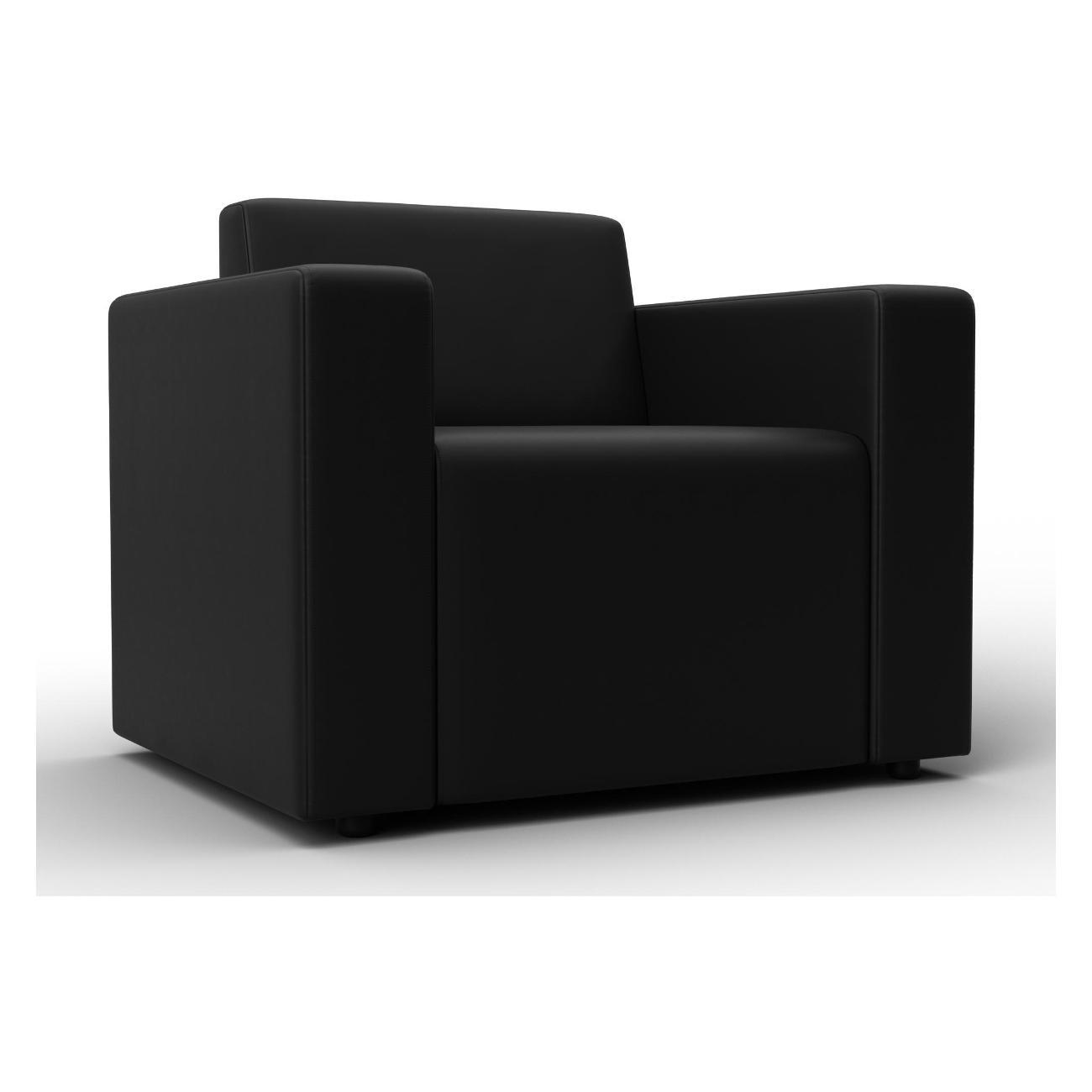 Диван Лига Диванов Лига-093 (полностью экокожа черный)