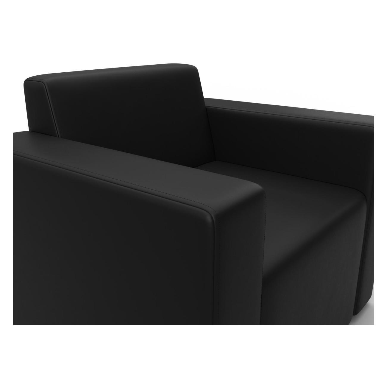 Диван Лига Диванов Лига-093 (полностью экокожа черный)