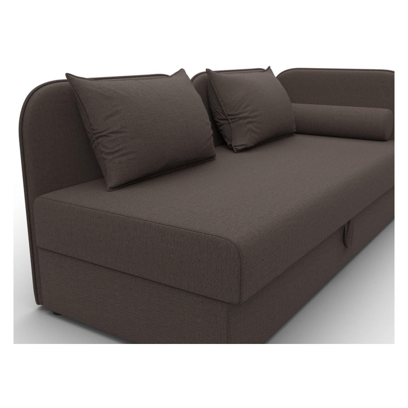 Диван Лига Диванов Лига-094 НПБ (полностью рогожка Амур 05 коричневый) 132526