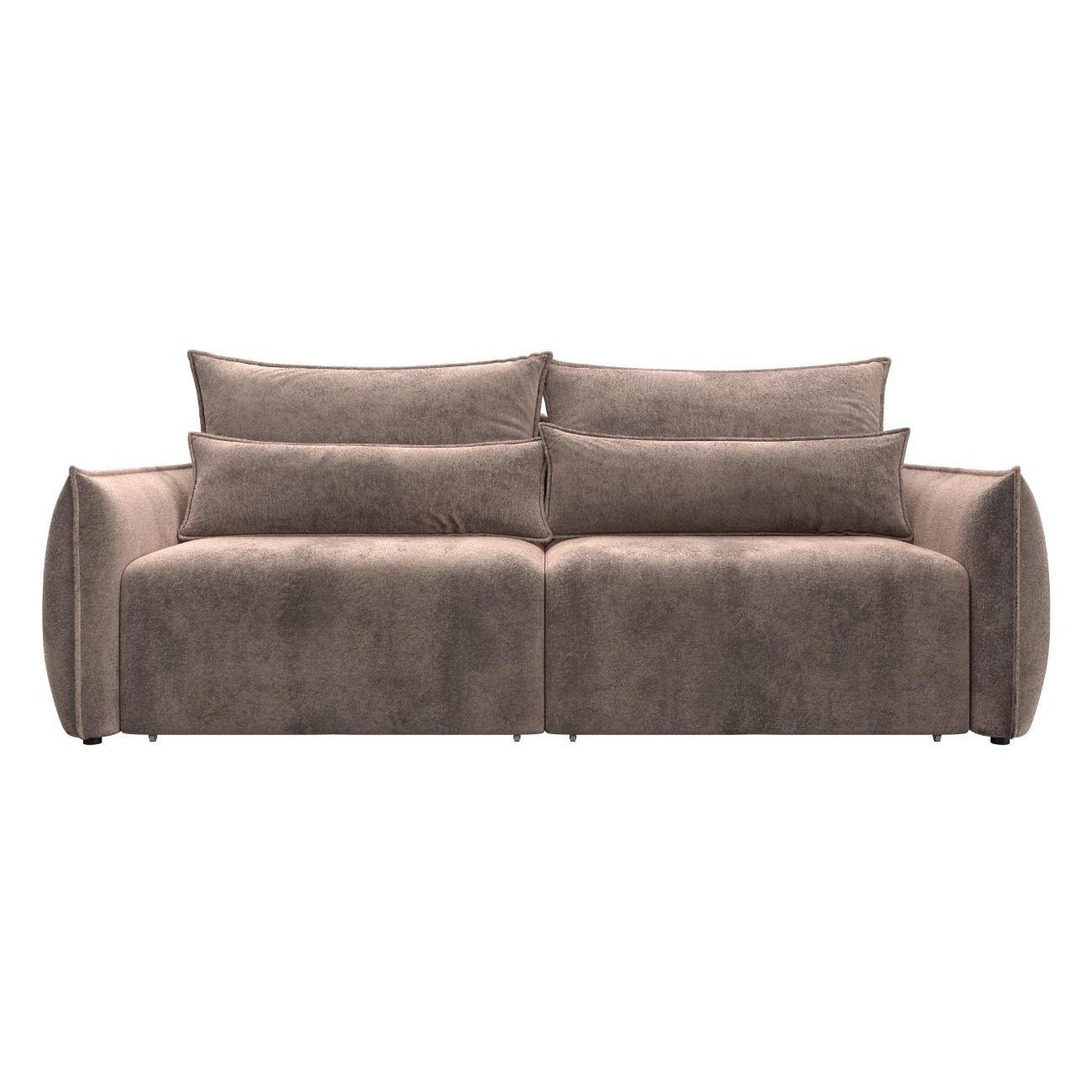 Диван Лига Диванов Лига-051 НПБ (полностью велюр TOWER 05 бежевый) 128626