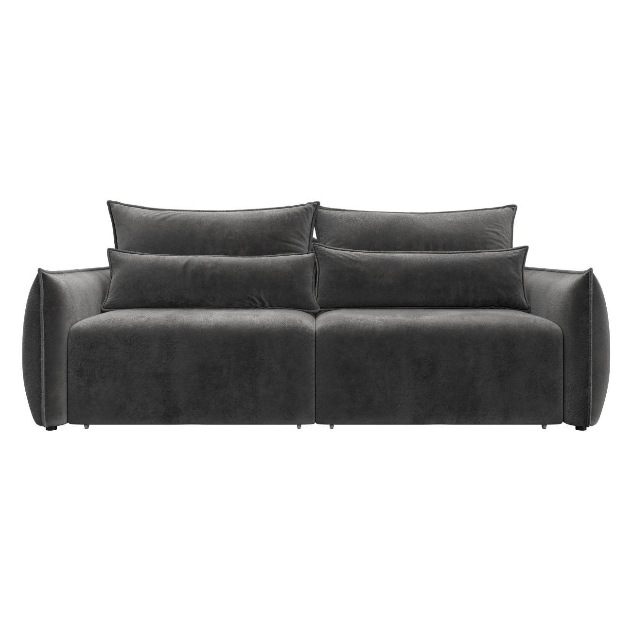 Диван Лига Диванов Лига-051 НПБ (полностью велюр TOWER 10 серый) 128628