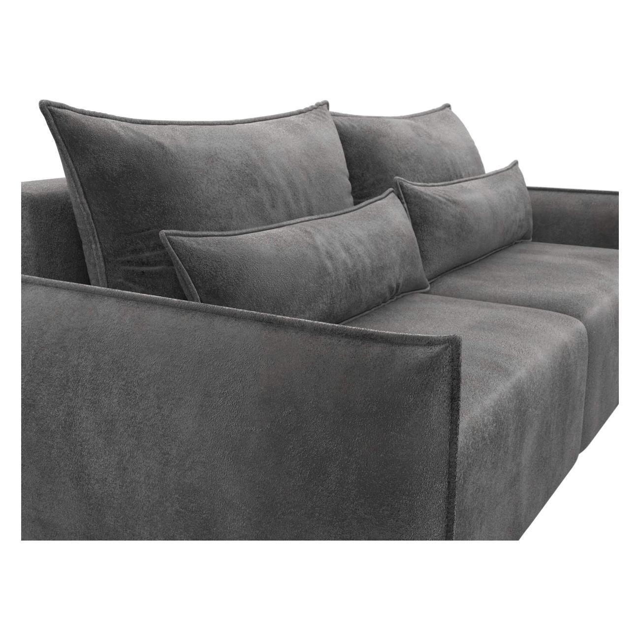 Диван Лига Диванов Лига-051 НПБ (полностью велюр TOWER 10 серый) 128628