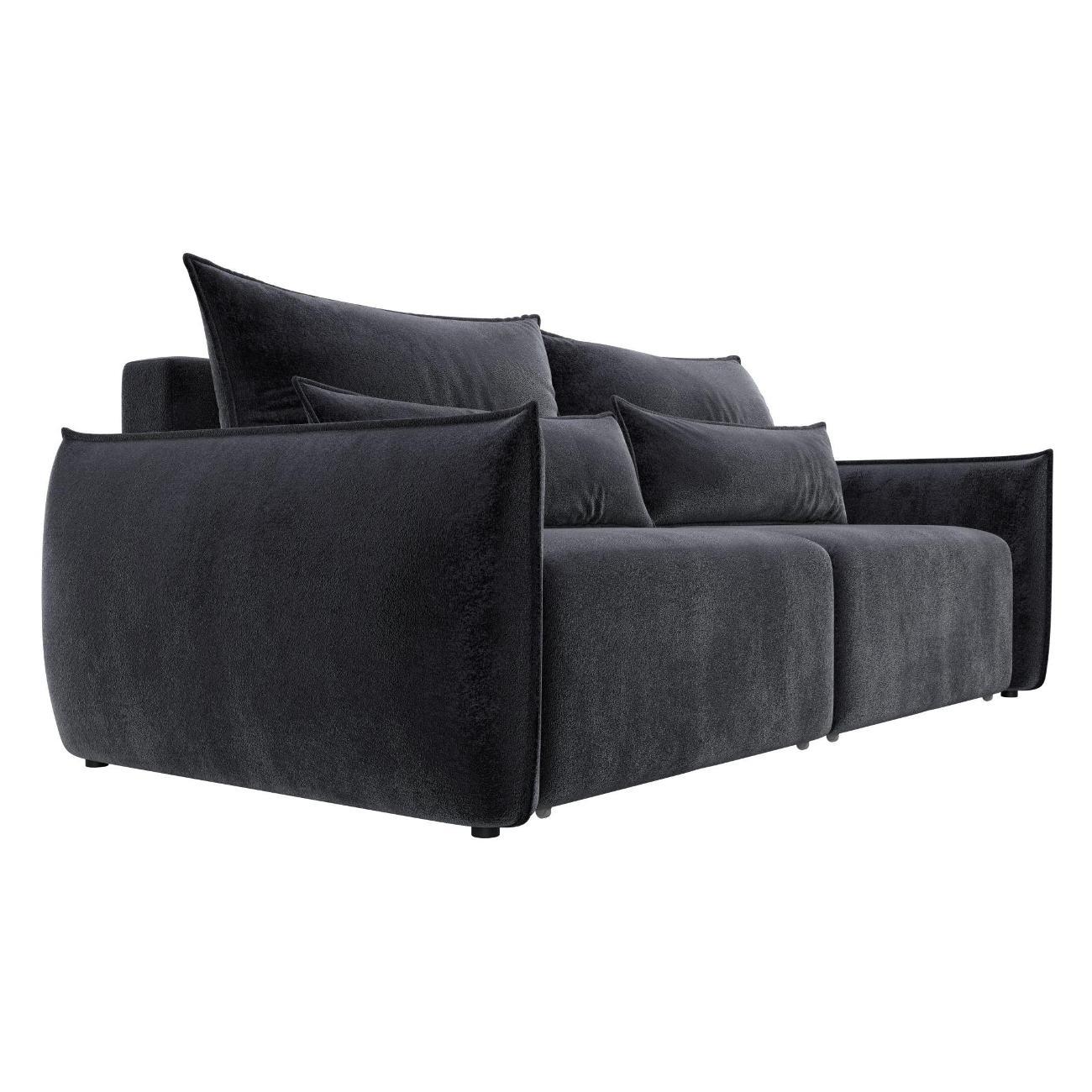 Диван Лига Диванов Лига-051 НПБ (полностью велюр TOWER 11 темно-серый) 128629