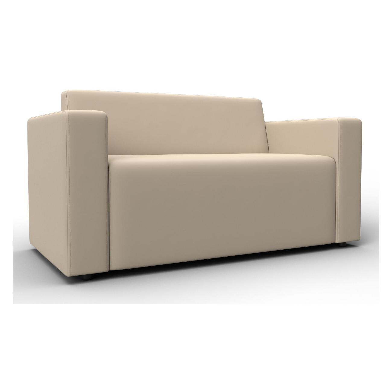 Диван Лига Диванов Лига-093 (полностью экокожа бежевый) 132456