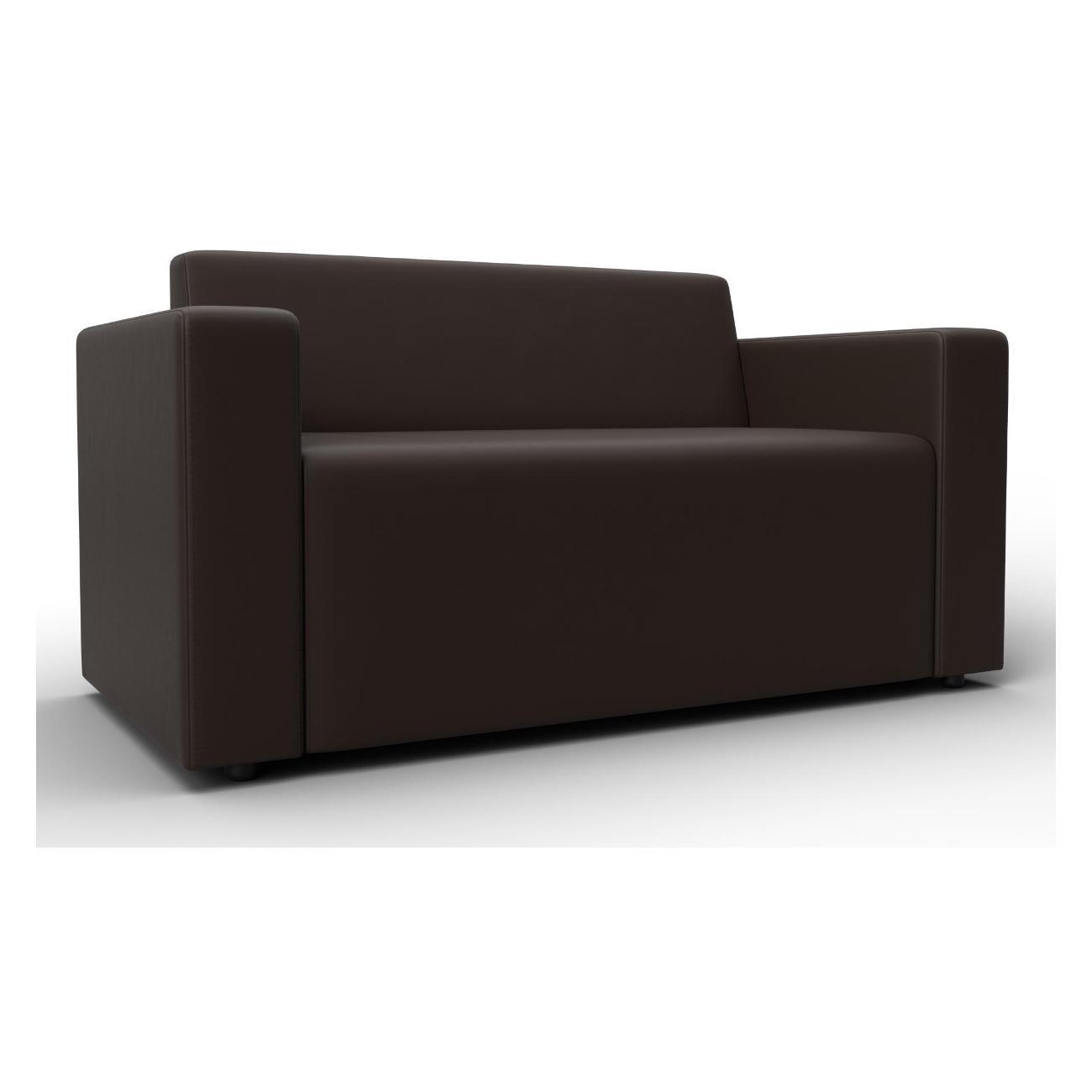 Диван Лига Диванов Лига-093 (полностью экокожа коричневый) 132457
