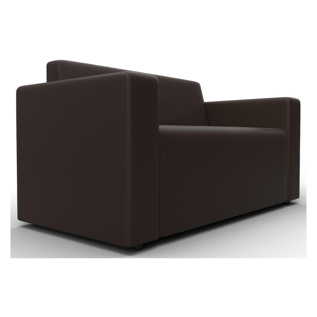 Диван Лига Диванов Лига-093 (полностью экокожа коричневый) 132457