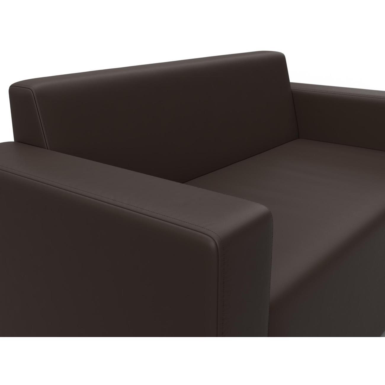 Диван Лига Диванов Лига-093 (полностью экокожа коричневый) 132457