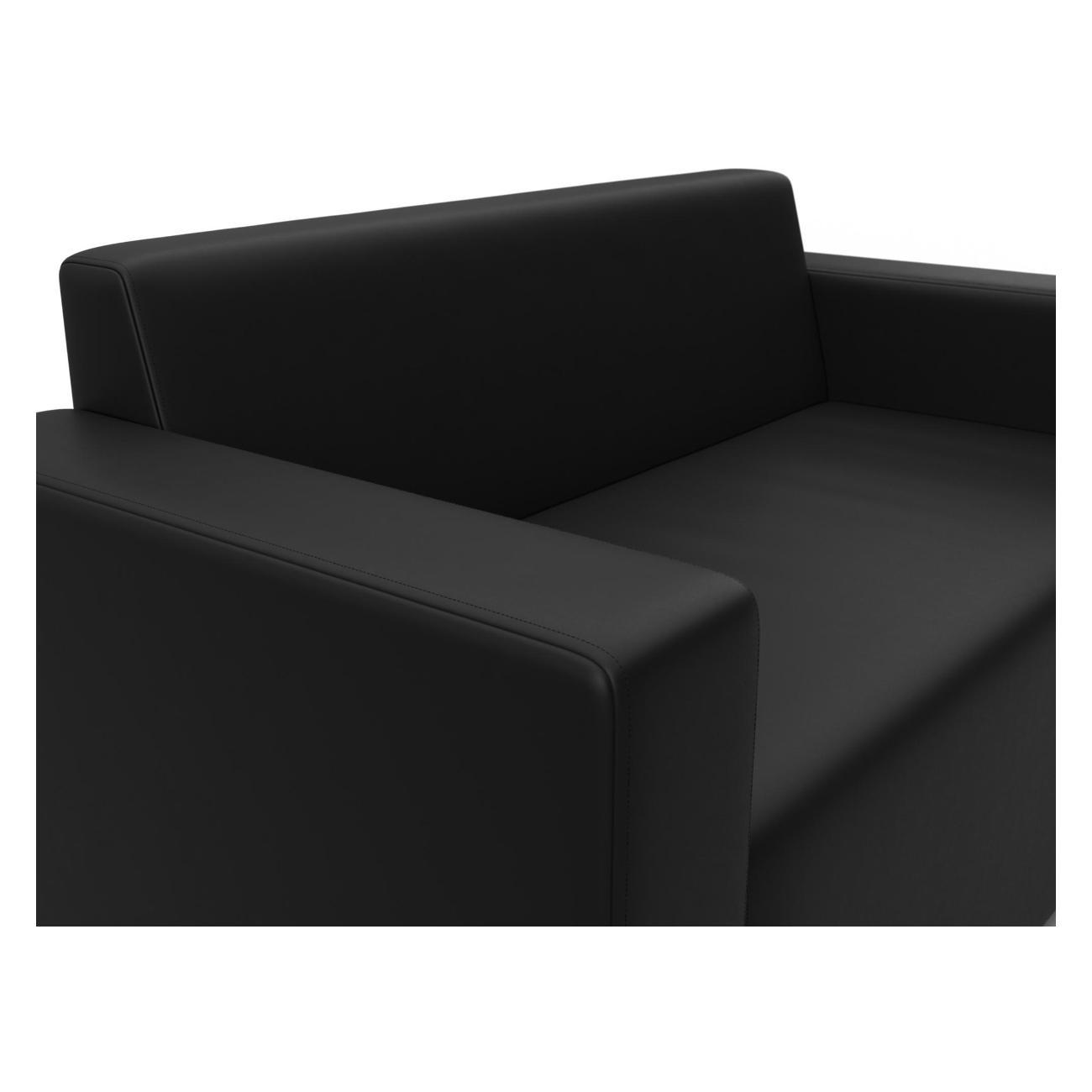 Диван Лига Диванов Лига-093 (полностью экокожа черный) 132458