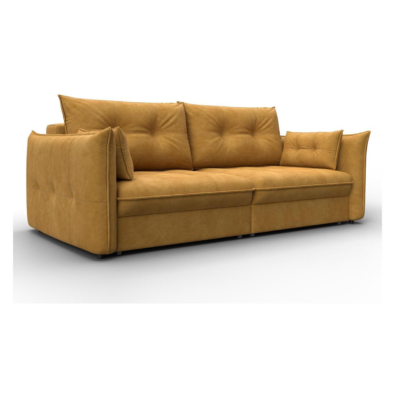 Диван Лига Диванов Лига-100 НПБ (полностью велюр BRUT 10 желтый) 133642