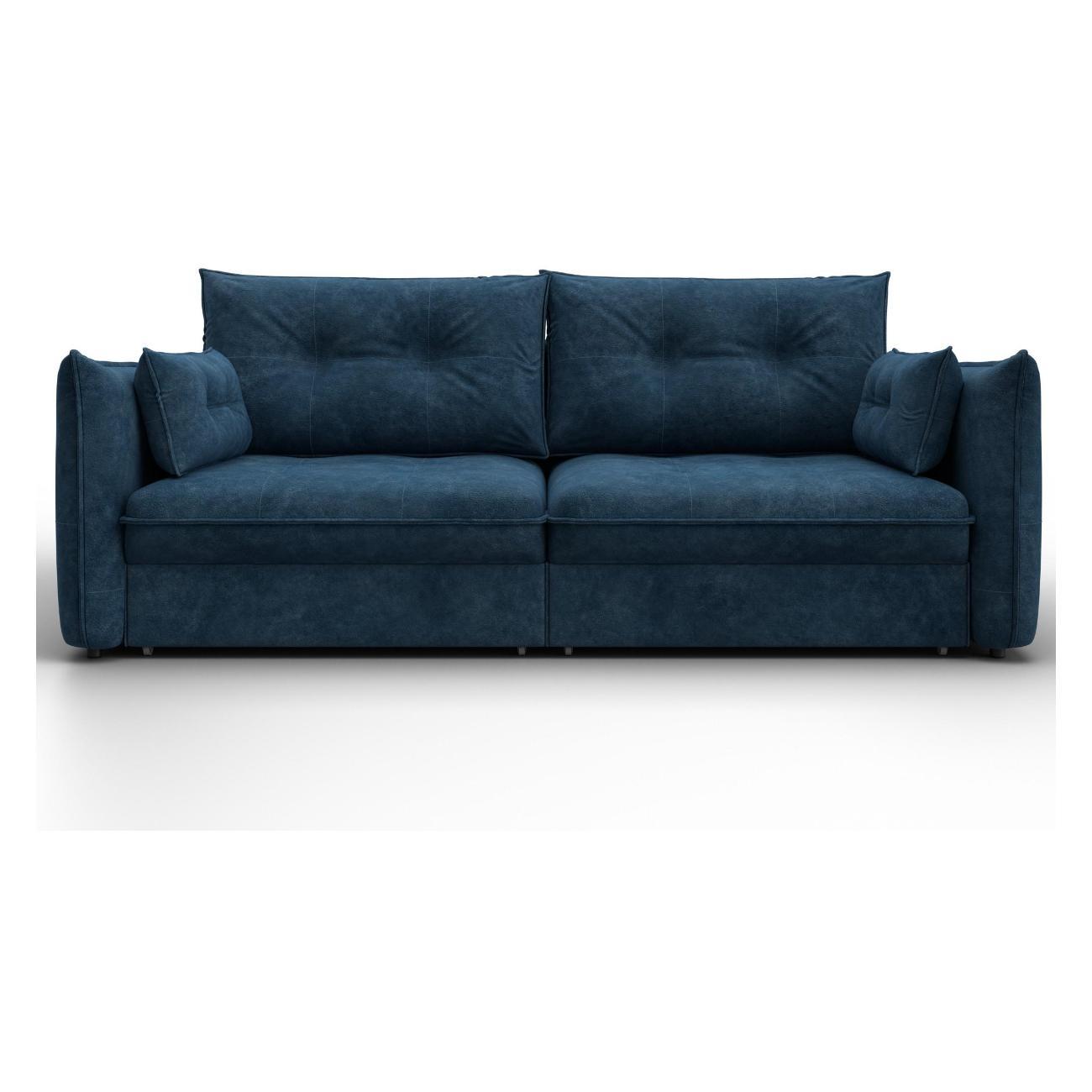 Диван Лига Диванов Лига-100 НПБ (полностью велюр BRUT 11 синий) 133645