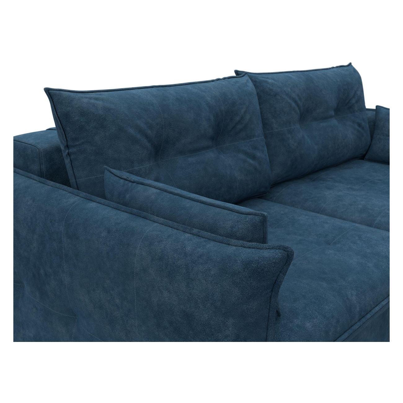 Диван Лига Диванов Лига-100 НПБ (полностью велюр BRUT 11 синий) 133645